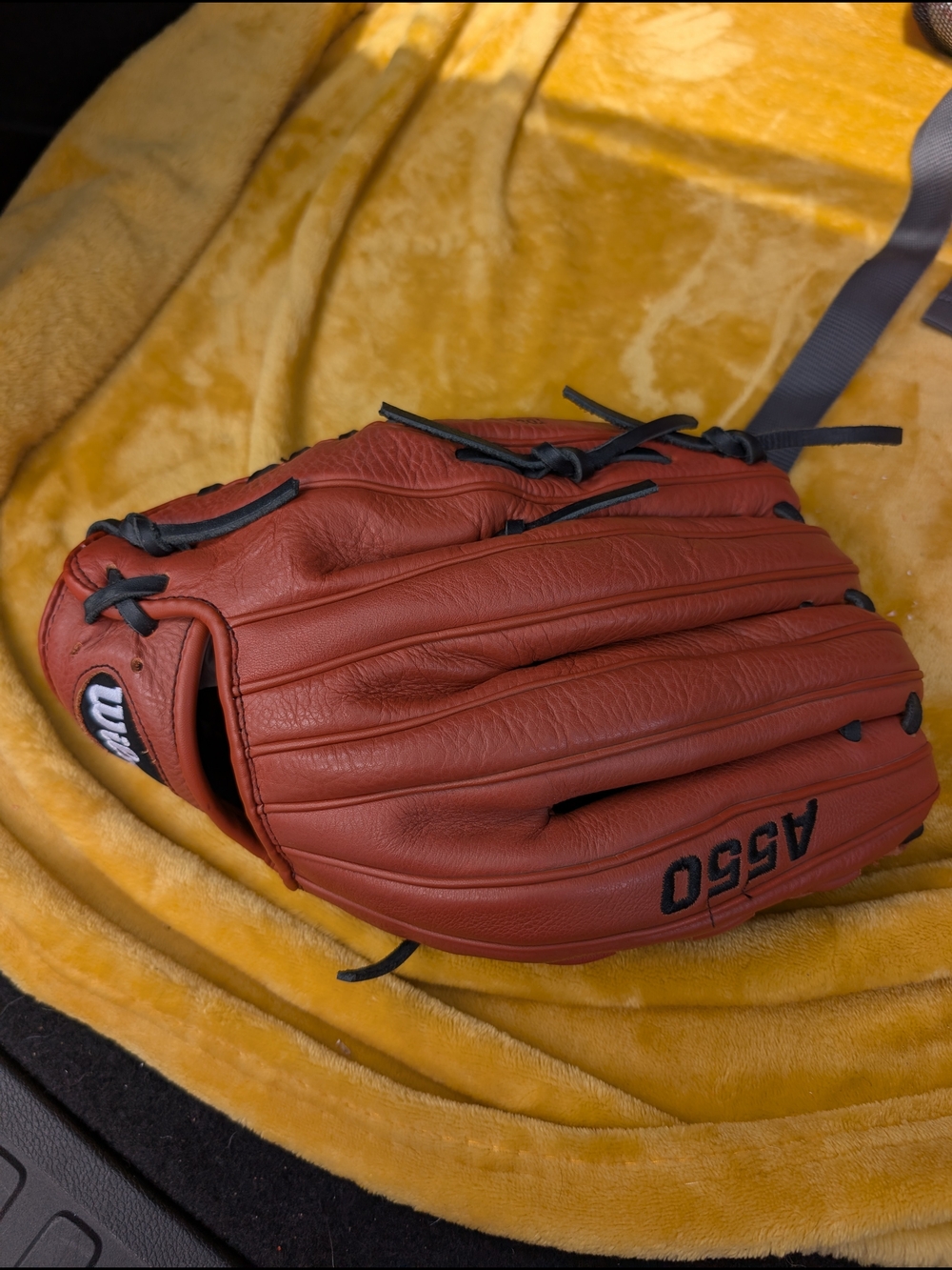 Wilson A550 Red Baseball Glove